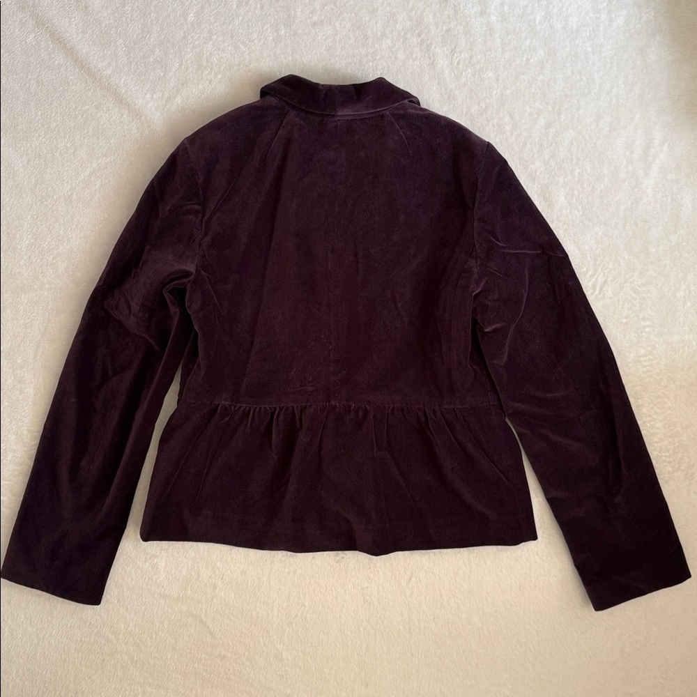 J. Crew | 2011 Eden Velvet Two Button Peplum Lined Blazer 30591 Purple (8) - Picture 10 of 15
